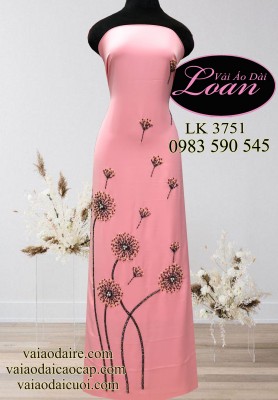 Vải áo dài kết Bồ Công Anh-ADK1862