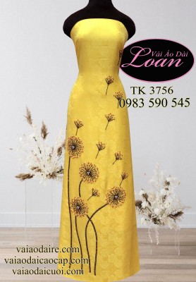 Vải áo dài kết Bồ Công Anh-ADK1867