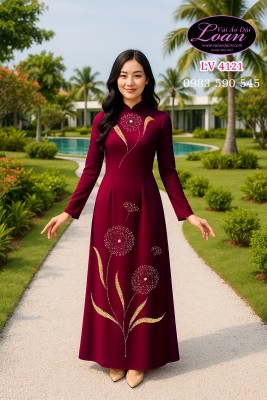 Vải áo dài kết Bồ Công Anh-ADK2244