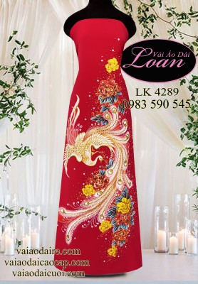 Vải áo dài kết phượng hoàng cao cấp-ADK2296