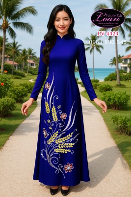 Vải áo dài kết pha lê-ADK2328