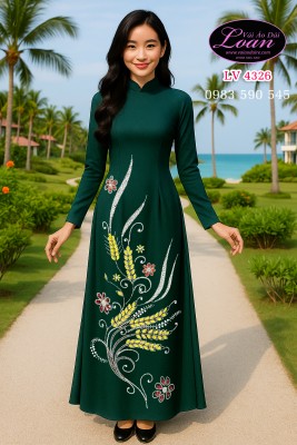 Vải áo dài kết pha lê-ADK2329