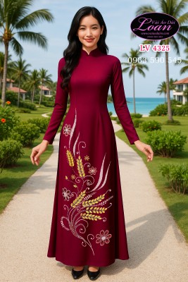 Vải áo dài kết pha lê-ADK2330