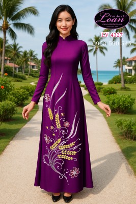 Vải áo dài kết pha lê-ADK2331