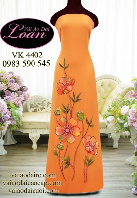 Vải áo dài hoa 3D-ADV2398