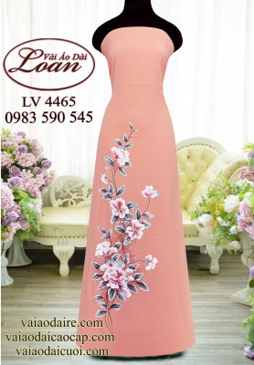 Vải áo dài vẽ hoa 3D-ADV2408