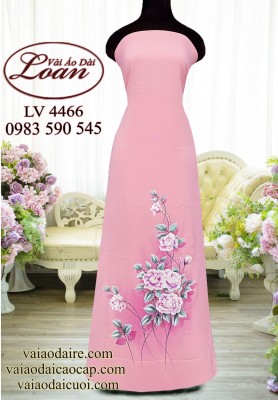 Vải áo dài vẽ hoa 3D-ADV2410
