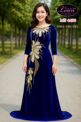 Vải áo dài kết pha lê-ADK2434