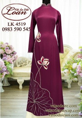 Áo dài kết pha lê cao cấp-ADK2454