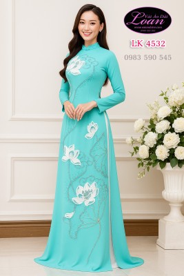 Vải áo dài kết pha lê cao cấp
