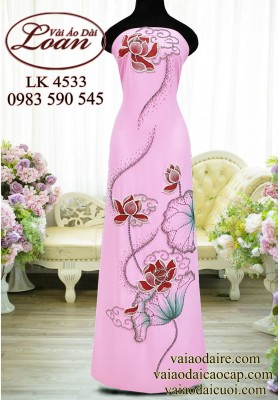 Vải áo dài kết pha lê cao cấp-ADK2463