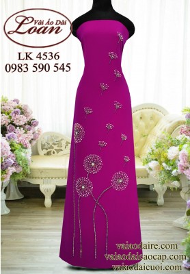 Vải áo dài kết bồ công anh-ADK2467