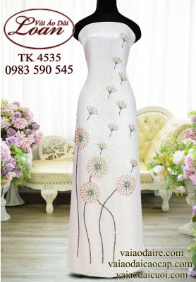 Vải áo dài kết bồ công anh-ADK2468