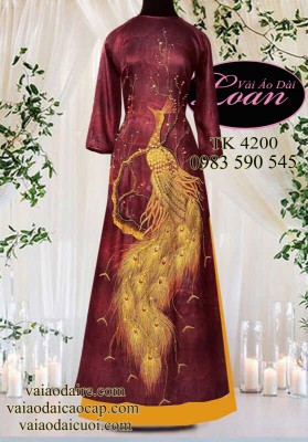 Áo dài kết chim công cao cấp-ADK2517
