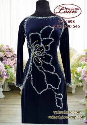 Vải áo dài kết pha lê cao cấp-ADK2581