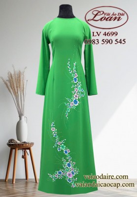 Áo dài vẽ hoa dây size L-ADV2582