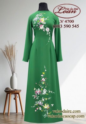 Áo dài vẽ hoa dây size L-ADV2583