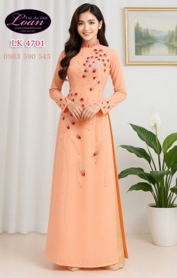 Áo dài kết pha lê cao cấp-ADK2584