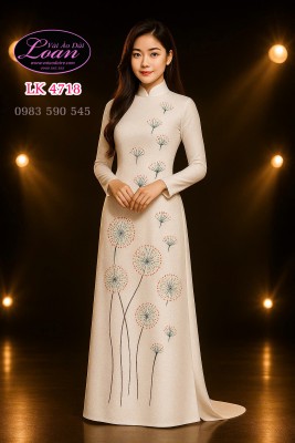 Áo dài kết hoa bồ công anh-ADK2600