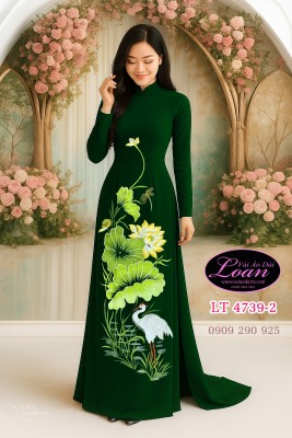 Vải áo dài thêu hoa sen-ADT2613