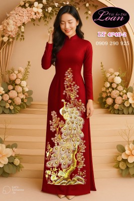 Vải áo dài thêu hoa sen-ADT2614