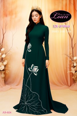 Vải áo dài kết cườm cao cấp-ADK2624