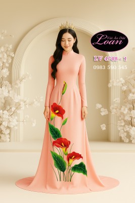 Vải áo dài kết pha lê cao cấp-ADV2627