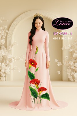 Vải áo dài kết pha lê cao cấp-ADV2627