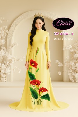 Vải áo dài kết pha lê cao cấp-ADV2627