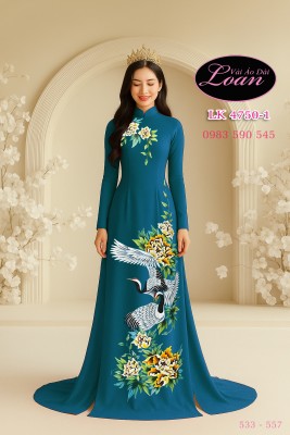 Vải áo dài kết pha lê cao cấp-ADV2628