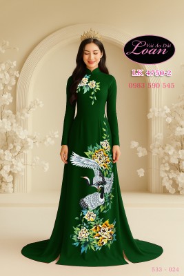 Vải áo dài kết pha lê cao cấp-ADV2628