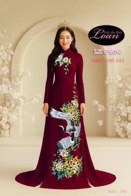 Vải áo dài kết pha lê cao cấp-ADV2628