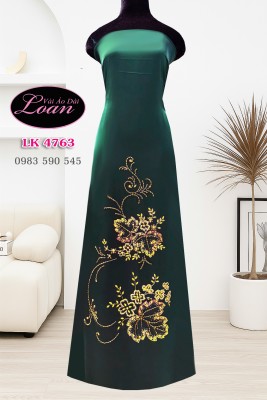 Vải áo dài kết pha lê đơn giản-ADK2636