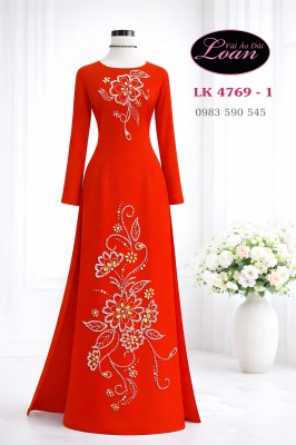 Vải áo dài kết pha lê cao cấp-ADK2640