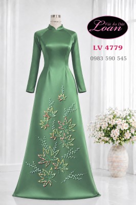 Vải áo dài kết pha lê sang trọng-ADK2650