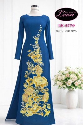 Vải áo dài thêu đính đá-ADT2668