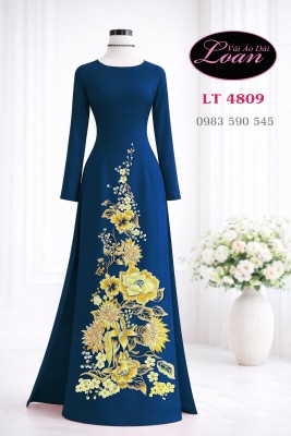 Vải áo dài thêu đính đá-ADT2668