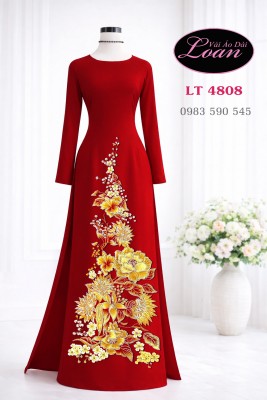 Vải áo dài thêu đính đá-ADT2669